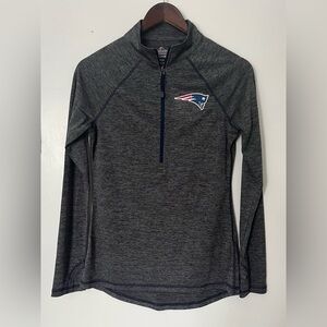 New England Patriots - Dark Heather Gray Quarter-Zip Pullover